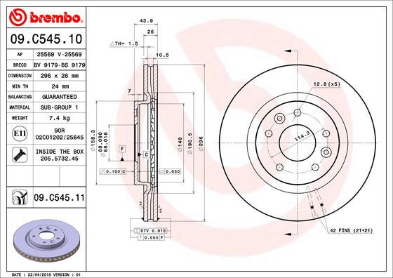 AP 25569 V - Гальмівний диск autozip.com.ua