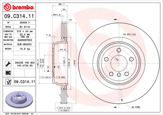 AP 25509 V - Гальмівний диск autozip.com.ua