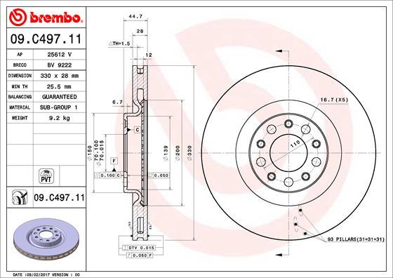 AP 25612 V - Гальмівний диск autozip.com.ua