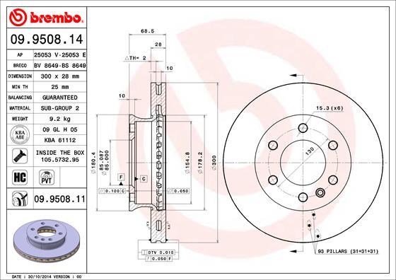 AP 25053 E - Гальмівний диск autozip.com.ua