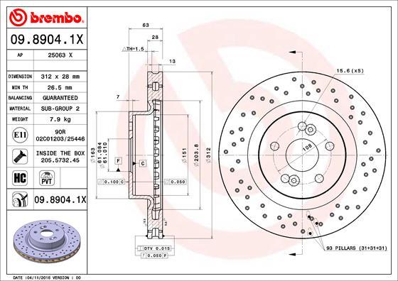 AP 25063 X - Гальмівний диск autozip.com.ua