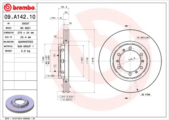 AP 25027 - Гальмівний диск autozip.com.ua