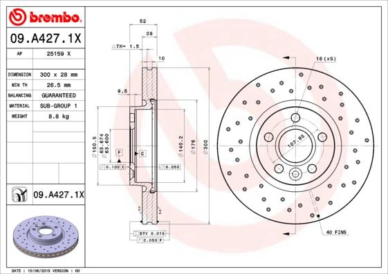 AP 25159 X - Гальмівний диск autozip.com.ua