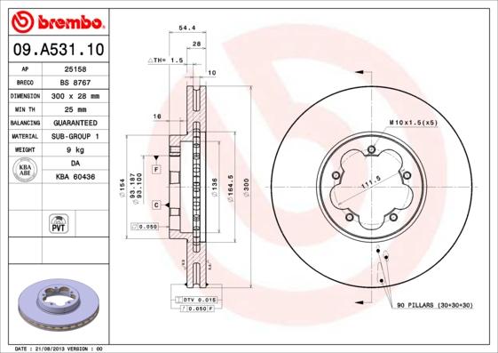 AP 25158 - Гальмівний диск autozip.com.ua