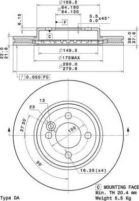 CAR PB 20855 - Гальмівний диск autozip.com.ua