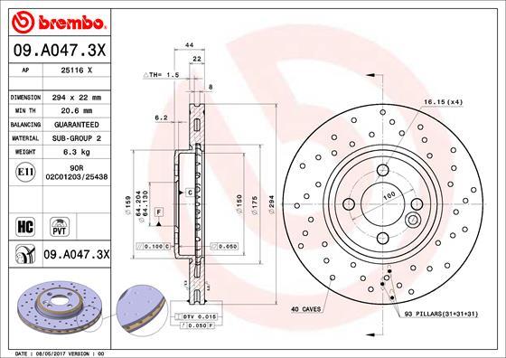 AP 25116 X - Гальмівний диск autozip.com.ua