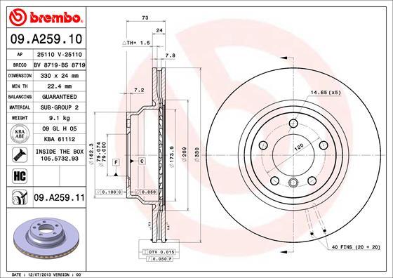 AP 25110 V - Гальмівний диск autozip.com.ua