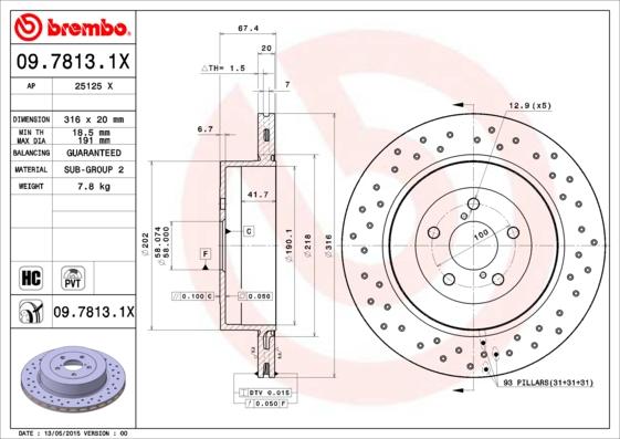 AP 25125 X - Гальмівний диск autozip.com.ua