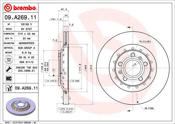 AP 25128 V - Гальмівний диск autozip.com.ua