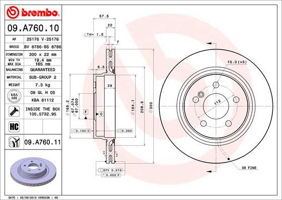 AP 25176 V - Гальмівний диск autozip.com.ua