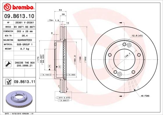 AP 25361 V - Гальмівний диск autozip.com.ua