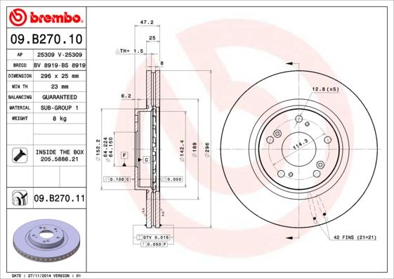 AP 25309 V - Гальмівний диск autozip.com.ua