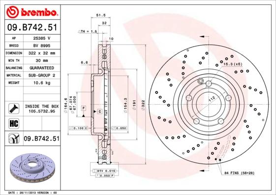 AP 25385 V - Гальмівний диск autozip.com.ua