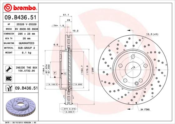 AP 25328 V - Гальмівний диск autozip.com.ua