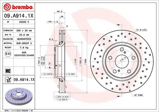 AP 25205 X - Гальмівний диск autozip.com.ua