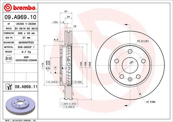 AP 25206 V - Гальмівний диск autozip.com.ua