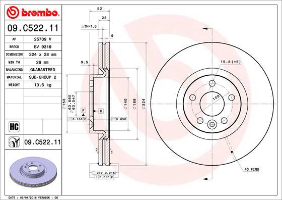 AP 25709 V - Гальмівний диск autozip.com.ua