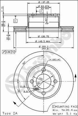 AP 20054 - Гальмівний диск autozip.com.ua