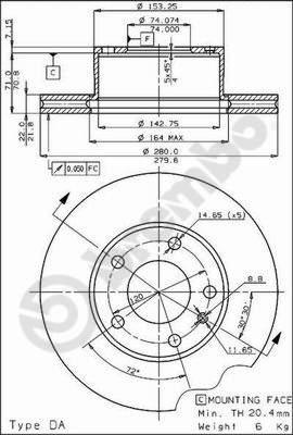 AP 20055 - Гальмівний диск autozip.com.ua