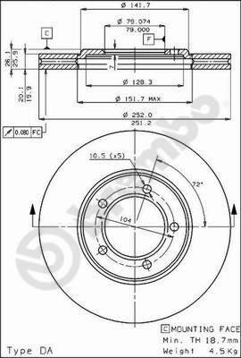 AP 20247 - Гальмівний диск autozip.com.ua