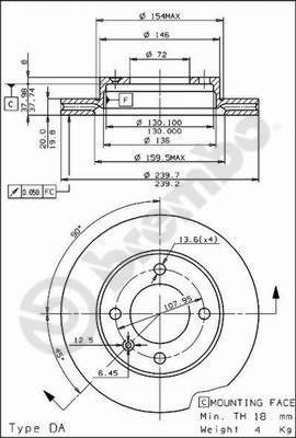 AP 20206 - Гальмівний диск autozip.com.ua