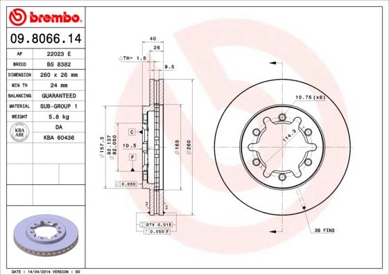 AP 22023 E - Гальмівний диск autozip.com.ua