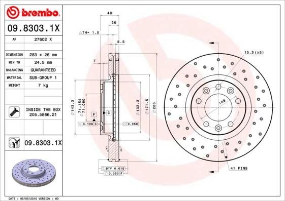 AP 27602 X - Гальмівний диск autozip.com.ua