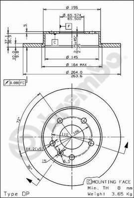 AP X 15373 - Гальмівний диск autozip.com.ua