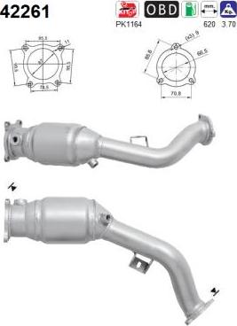 AS 42261 - Каталізатор autozip.com.ua