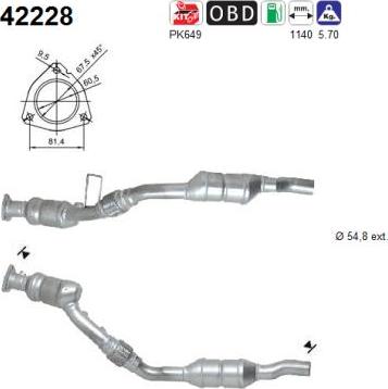 AS 42228 - Каталізатор autozip.com.ua