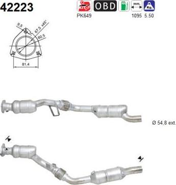 AS 42223 - Каталізатор autozip.com.ua