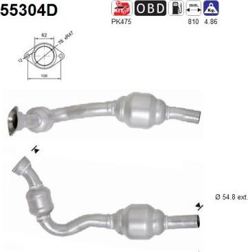AS 55304D - Каталізатор autozip.com.ua