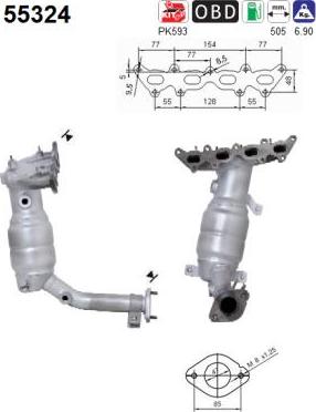 AS 55324 - Каталізатор autozip.com.ua