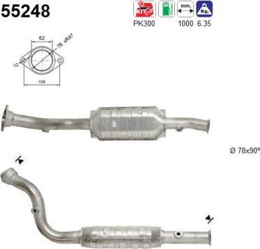 AS 55248 - Каталізатор autozip.com.ua
