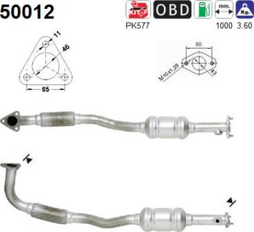 AS 50012 - Каталізатор autozip.com.ua