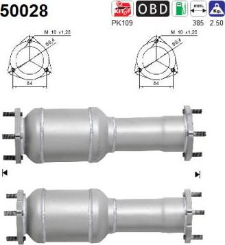 AS 50028 - Каталізатор autozip.com.ua