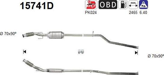 AS 15741D - Каталізатор autozip.com.ua