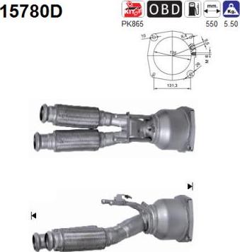 AS 15780D - Каталізатор autozip.com.ua