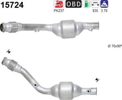 AS 15724 - Каталізатор autozip.com.ua