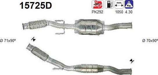 AS 15725D - Каталізатор autozip.com.ua