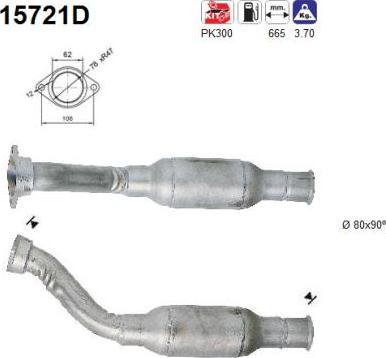 AS 15721D - Каталізатор autozip.com.ua