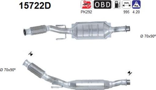 AS 15722D - Каталізатор autozip.com.ua