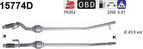 AS 15774D - Каталізатор autozip.com.ua