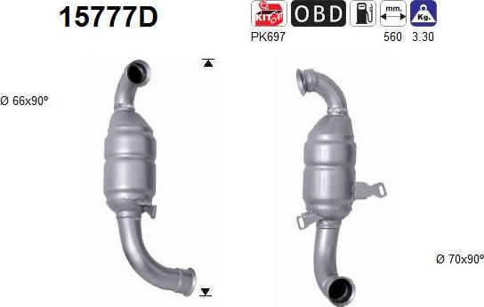 AS 15777D - Каталізатор autozip.com.ua