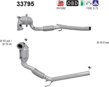 AS 33795 - Каталізатор autozip.com.ua