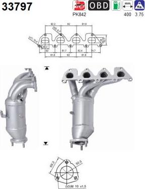 AS 33797 - Каталізатор autozip.com.ua