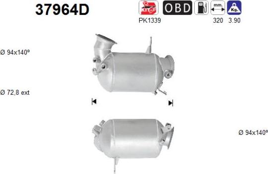 AS 37964D - Каталізатор autozip.com.ua
