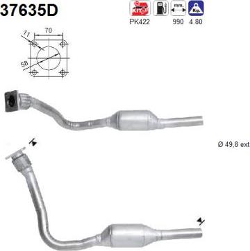 AS 37635D - Каталізатор autozip.com.ua