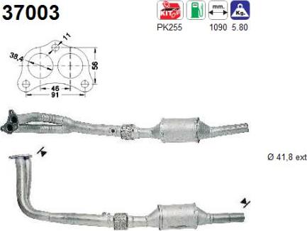 AS 37003 - Каталізатор autozip.com.ua