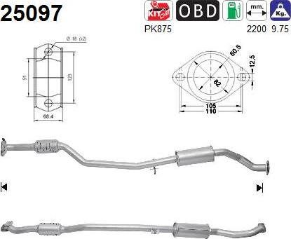AS 25097 - Каталізатор autozip.com.ua